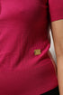 Dolce & Gabbana Pink Short Sleeves Buttoned Ascot Collar Top